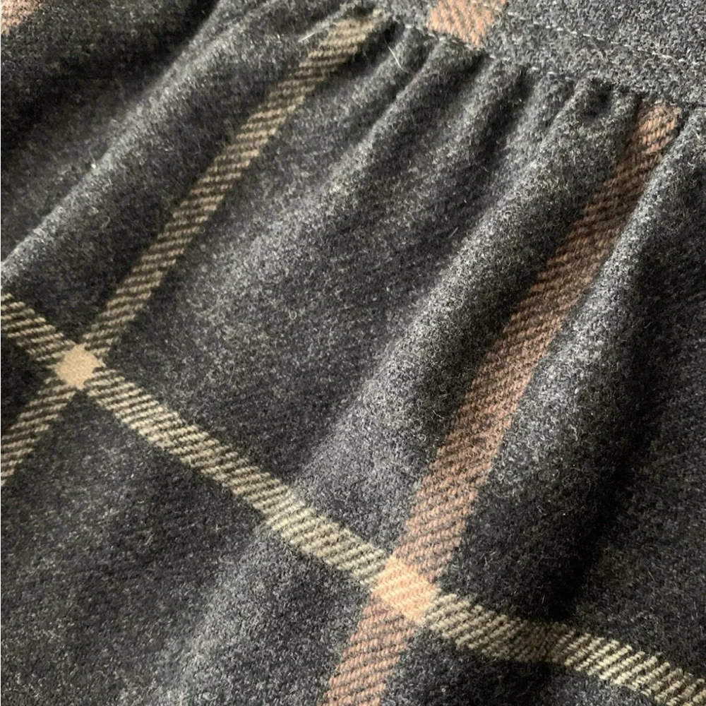 Vintage Evan Picone Tartan Plaid Wool Skirt Lined Brown Union Made USA Size 10